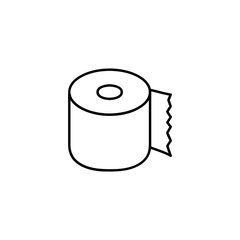 toilet paper line icon for web and mobile, modern minimalistic flat design. Vector black icon isolated on white background.