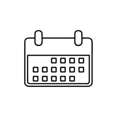 Calendar icon in trendy flat style isolated on background. Calendar icon page symbol for your web site design. Vector illustration, EPS10.