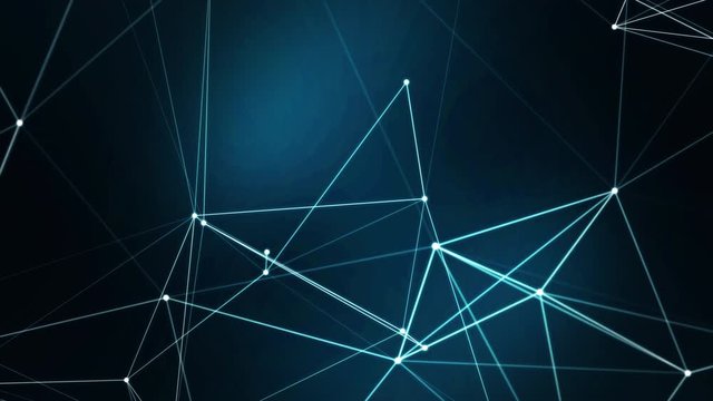 Abstract illustration background motion transformation with flickering light on plexus pattern of future innovation technology digital business dots line network decentralize communication connection
