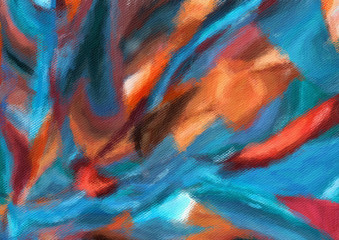 Colorful oil painting abstract art texture with brush strokes. Vintage Style background with space for text. Good for banner, design work and advertising or commercial. Can be printed in very big size