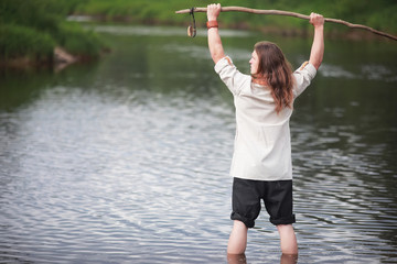 A man in ethnic clothes is a Scandinavian