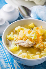 Fresh cauliflower soup.