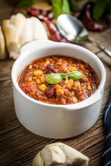 Mexican chili con carne.