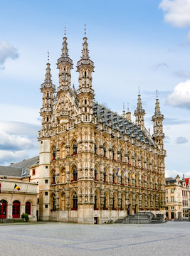 Town Hall in center of Leuven, Belgium