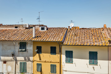 Montopoli in Val d'Arno ancient architecture. Tuscany, Italy.