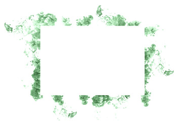 Imprint of copy space on an abstract liquid shape in mint color