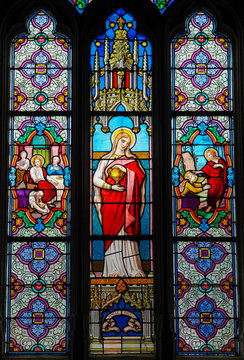 Stained Glass of Mary Magdalene - St Valery Sur Somme