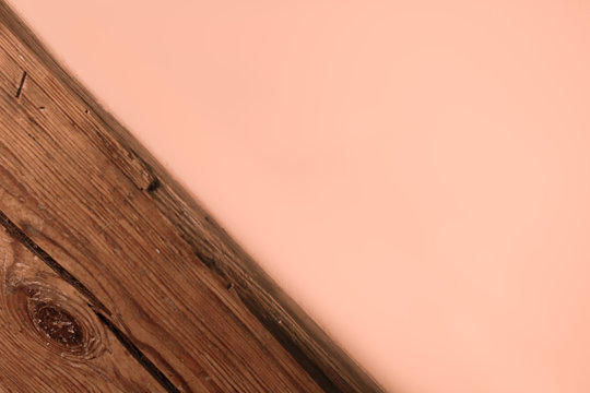 Wooden and orange background