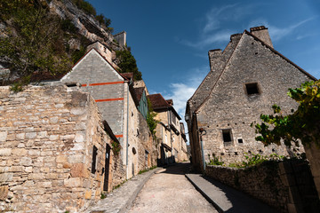 Rocamadour in the Lot department of southwest France. Its Sanctuary of the Blessed Virgin Mary, has...