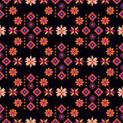 Fototapeta na wymiar Mexican tribal pattern11