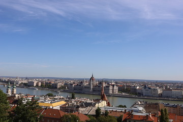 Fototapeta na wymiar Overlooking Danube and Pest