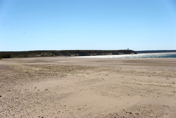 Coast in Penisula Valdez in Puerto Madyrn Argentina