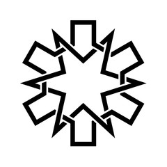 Kufic pattern symbol with a white background 