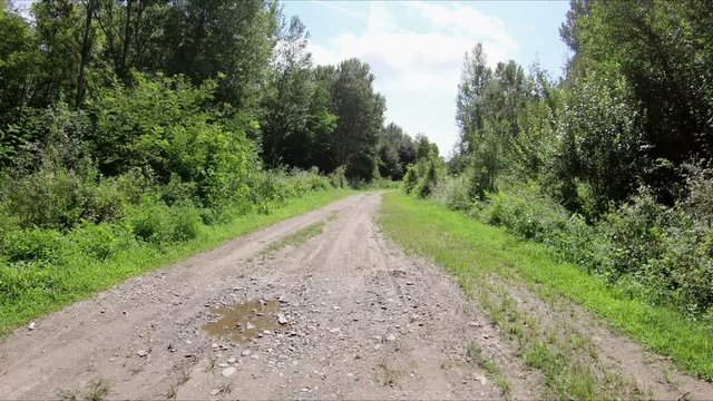 dirt road in the countryside next to Baio Dora village (municipality of Borgofranco d'Ivrea), Torino, region Piemonte, Italy