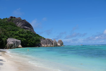 Paradise beach on the seychelles