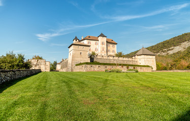 Fototapeta na wymiar Castel Thun, gothic, medieval hilltop castle, Vigo di Ton, province of Trento, Italy