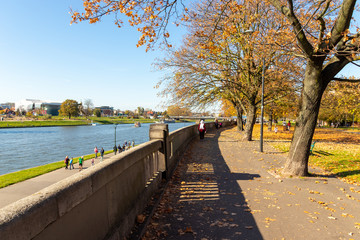 Alley near Vistula River, Krakow