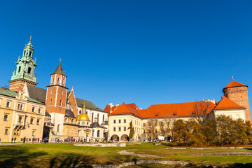 Fototapeta na wymiar Wawel Cathedral and Castle