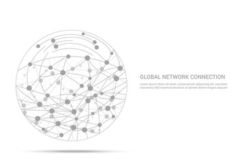 Global network connection light concept