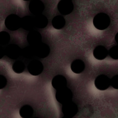 Rusty metallic surfaces perforated with bullet holes, seamless patter of high resolution