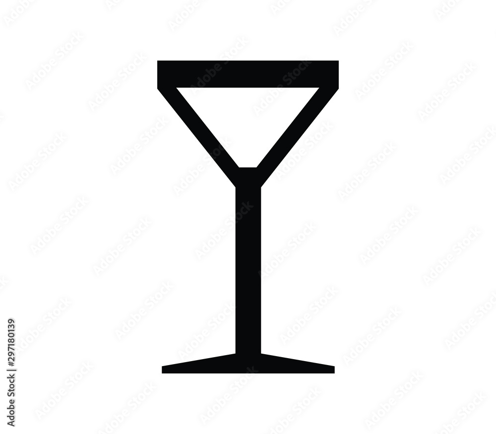 Poster wine glass icon