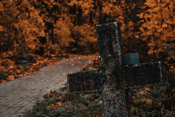 grave cross cemetery