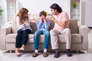 Family conflict with husband and wife and child