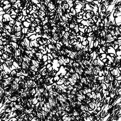 Grunge black and white seamless. Abstract monochrome vector texture. Template to print