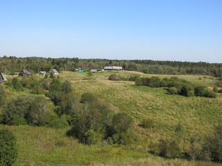 panorama of the summer Russian expanse from a height