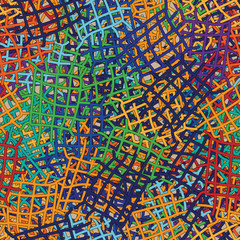 Grunge multicolor seamless. Abstract color vector texture. Template to print