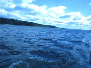 Lake Seliger in Osrashkov, Russia