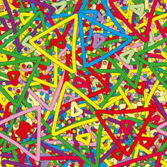 Grunge multicolor seamless. Abstract color vector texture. Template to print