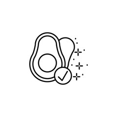 Avocado fruit icon. Simple line, outline vector of diet icons for ui and ux, website or mobile application