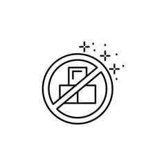 Ban sugar icon. Simple line, outline vector of diet icons for ui and ux, website or mobile application