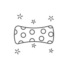 Shower sponge icon. Simple line, outline vector of hygiene icons for ui and ux, website or mobile application on white background