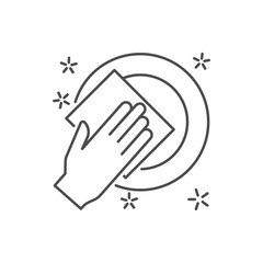 Hand wash up icon. Simple line, outline vector of hygiene icons for ui and ux, website or mobile application on white background