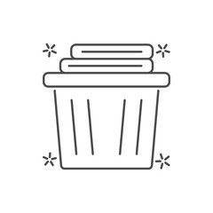 Laundry basket icon. Simple line, outline vector of hygiene icons for ui and ux, website or mobile application on white background