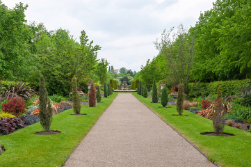 Fototapeta na wymiar London, UK. Regent's Park in city centre. Traditional English style of Royal Garden.