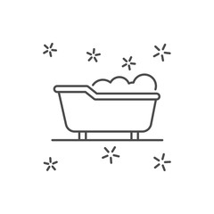 Bath foam icon. Simple line, outline vector of hygiene icons for ui and ux, website or mobile application on white background