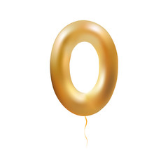 Number balloon 0 vector color illustration