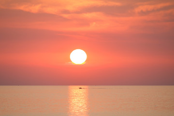 sunset over the sea