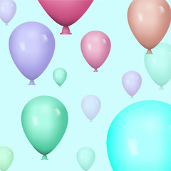 Color fly balloon illustration vector color illustration