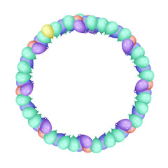 Obraz premium Circle balloons with rope color illustration vector color illustration