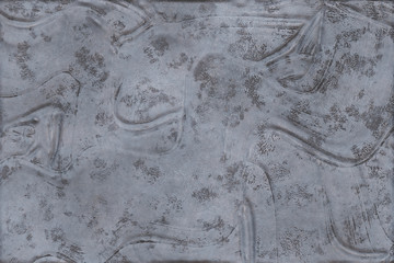 3D rendering- copper metal destroyed. Background bronze