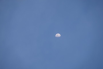 Half moon during dailight