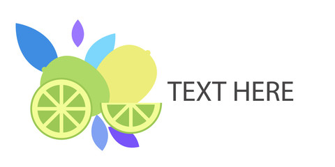 Abstract background lemon illustration of vector color cover design