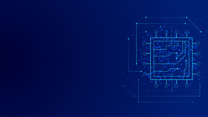 Vector background abstract technology chip concept