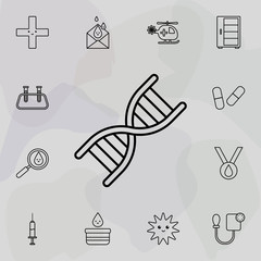 DNA icon. Universal set of Blood donation for website design and development, app development