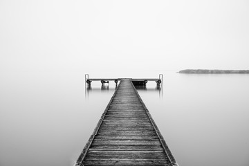 Pier at the Lake Neusiedl in Burgenland, Austria