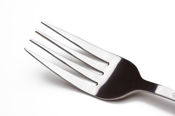 Fork close-up isolated, cutlery, flatware.